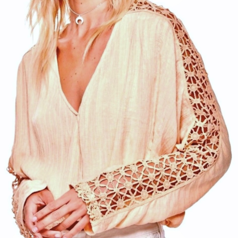 πΊπHPππΊ NWOT Free People Runaway Crochet Top - Picture 2 of 16